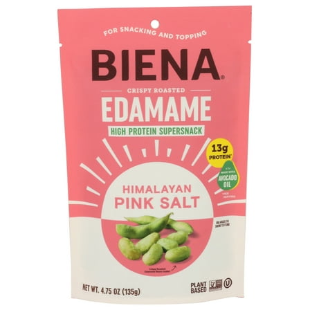 Biena Roasted Edamame Himalayan Salt 4.75 oz (Pack of 8)