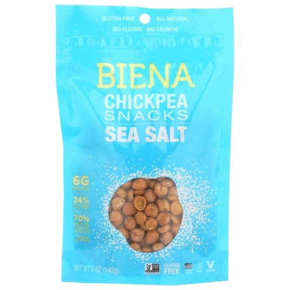 Biena Sea Salt Chickpea Snacks, 5 Ounce -- 8 per case.