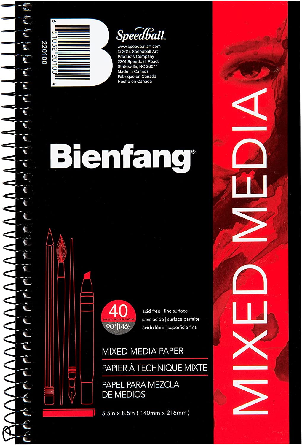 Bienfang 5 1/2" x 8 1/2" Mixed Media Paper Pad