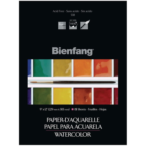 Bienfang 538 pH Neutral Watercolor Pad, 9" x 12"