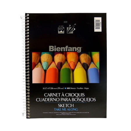 Bienfang 8.5" x 11" Wire Bound Sketch Pad 100 Sheets/Pad 3/Pack (68728-PK3)