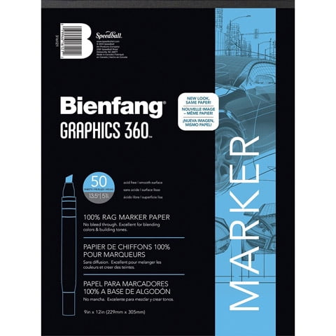 Bienfang Graphics 360 Translucent Marker Paper - 9 in x 12 in - 50 Sheets