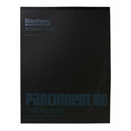 Bienfang Parchment 100 Tracing Paper Pad, 50 Sheets, 14" x 17"