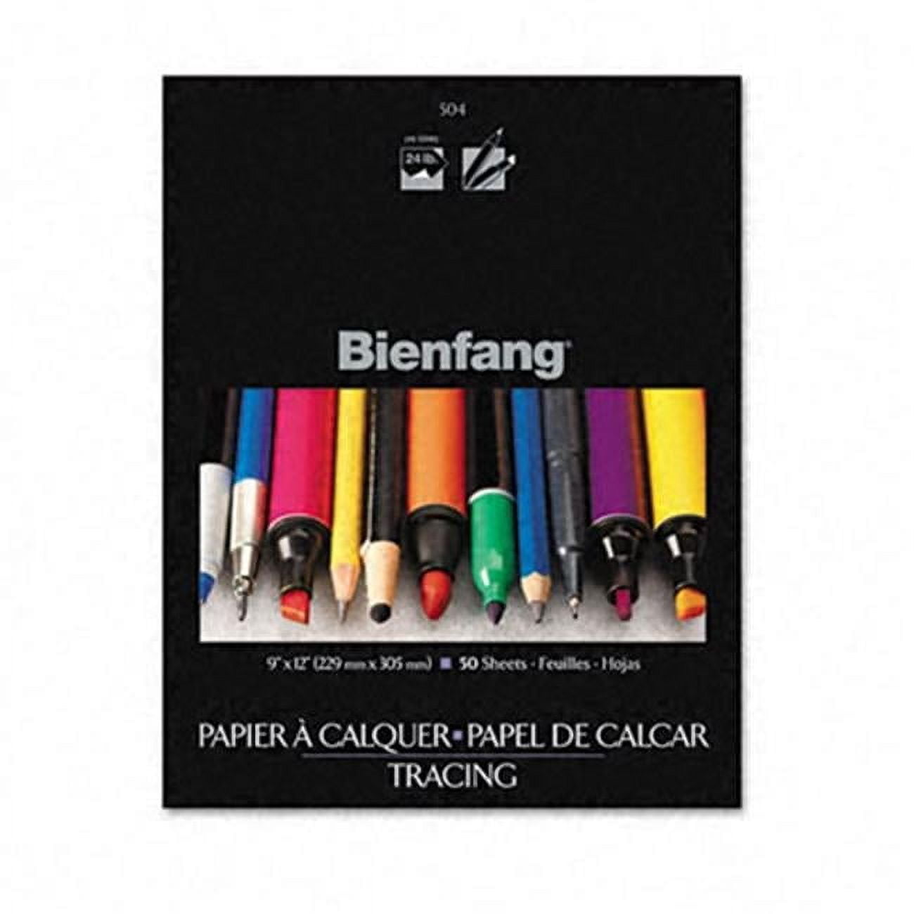 Bienfang  Parchment Tracing Paper- 24 lbs.- 9 x 12- Transparent- 50/Pad