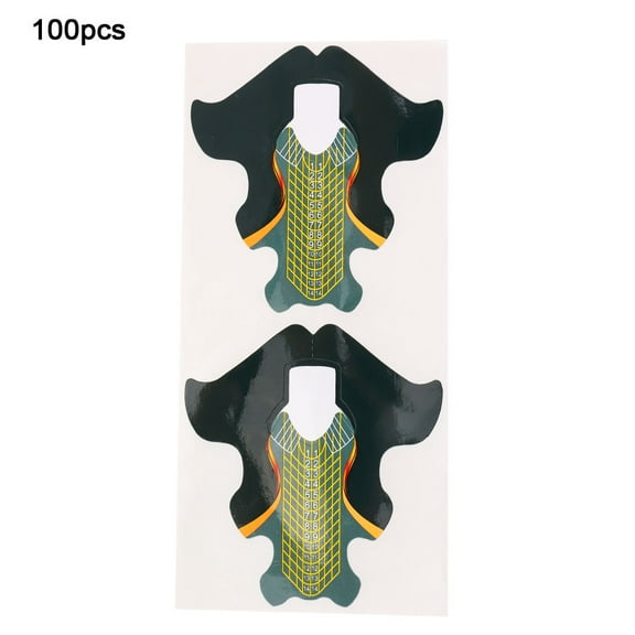 Bienvenido 100pcs Reusable Nail Forms for Nail Extension UV Builder Paper Tray Nail Art Accessories