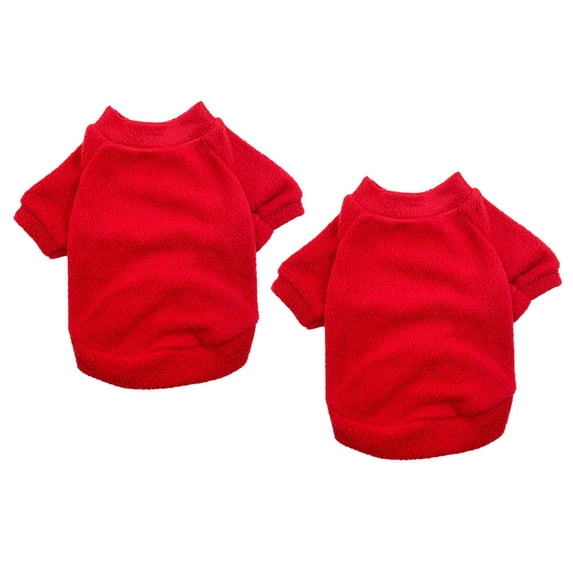 Bienvenido 2 pieces Dog clothing hoodie fall and winter cashmere solid color warm hoodie