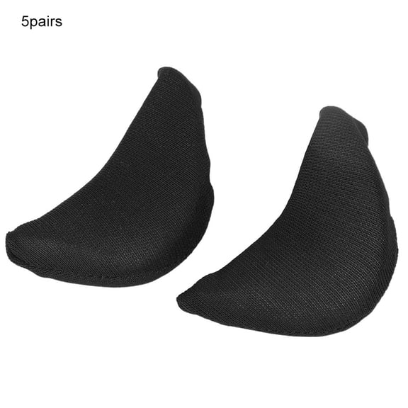 Bienvenido 5 Pairs High Heel Front Insert Toe Cap Protect Sponge Cushion Toe Protector (Black)