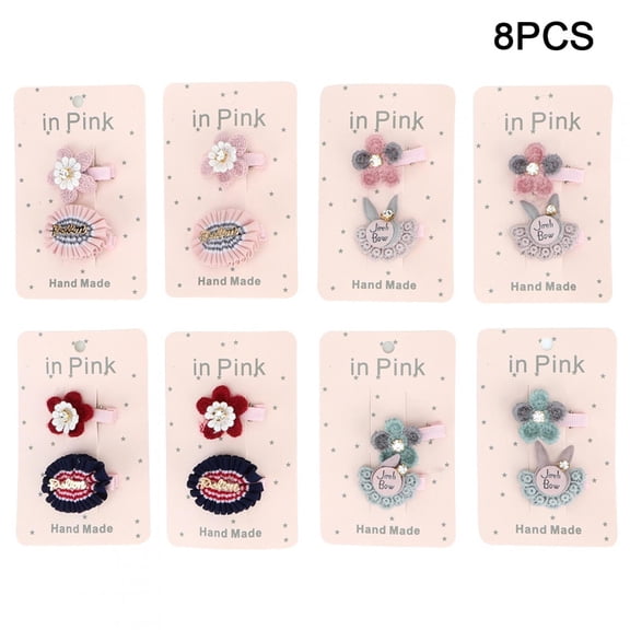 Bienvenido 8 Set Fashionable Cloth Pet Dog Cat Bow Flower Hairpin Hair Clip Grooming Decor Accessory