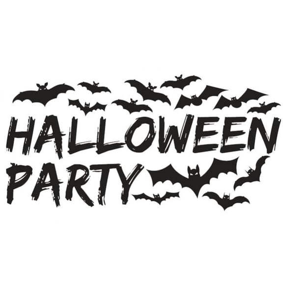 Bienvenido Halloween Wall Sticker Removable Vinyl Bats Decal for Window Living Room Background Party Decor