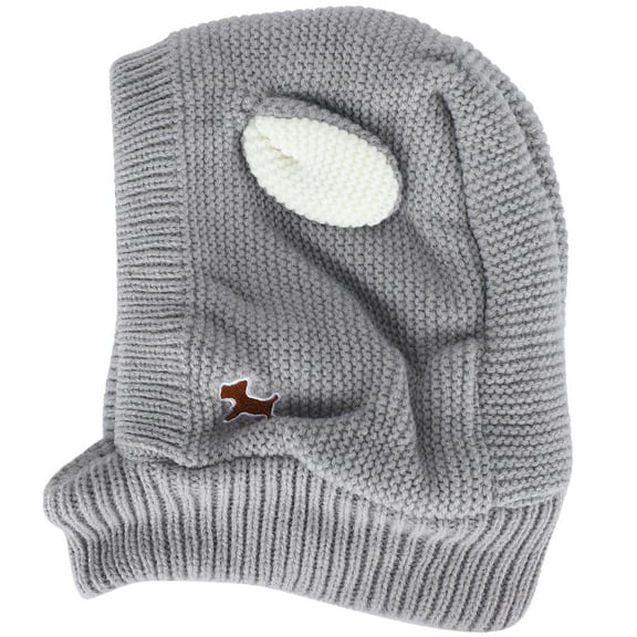 Bienvenido Knitted Pet Dog Beanie Hat Warm Winter Crochet Puppy Hat Cozy Funny Costume Pet CapGray