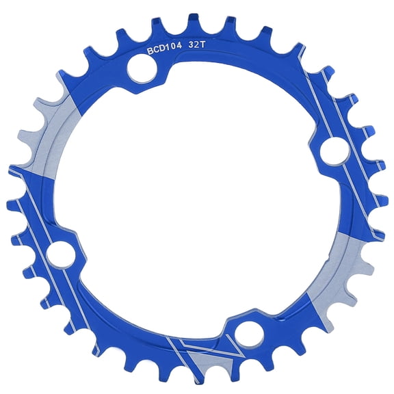 Bienvenido Lebycle 104BCD Round Narrow Wide Chainring MTB Bicycle 32T Crankset Tooth Plate PartsBlue Bienvenido