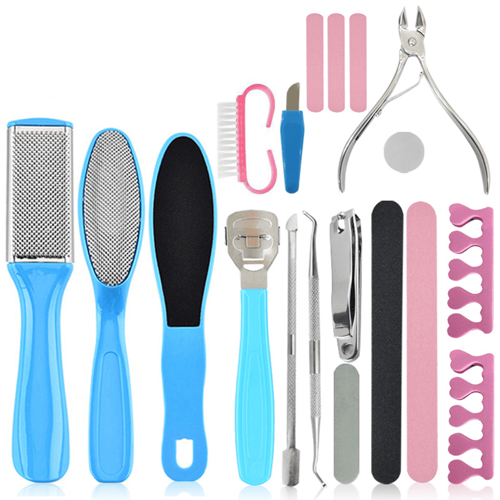 Bienvenido Professional Manicure Foot Scrubber Nail Tools Supplies Set