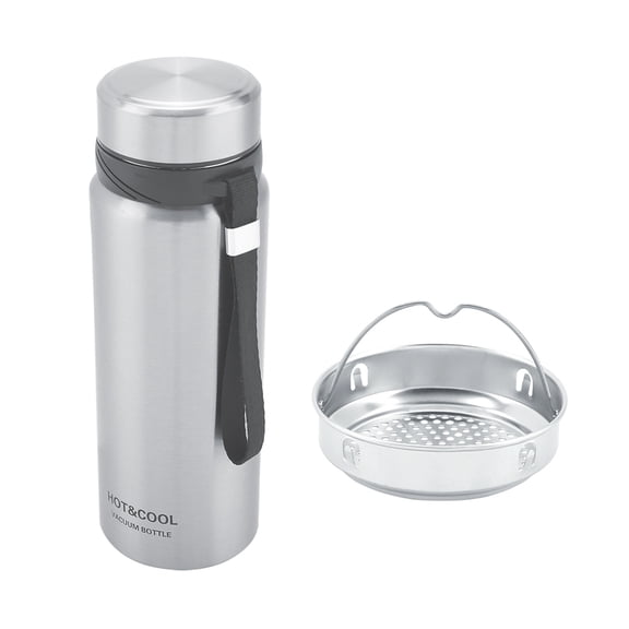 Bienvenido Stainless Steel Double Wall Layer Vacuum Thermos Water Bottle Travel Cup(Silver)