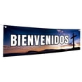 thumbnail image 1 of Bienvenidos Large Banners and Signs for Outdoor by DreamController-Polyester Banner with 4 Holes for Easy Hang Indoor & Outdoor|6x2 Feet HD Banner to Promote Church| Made in USA, 1 of 6