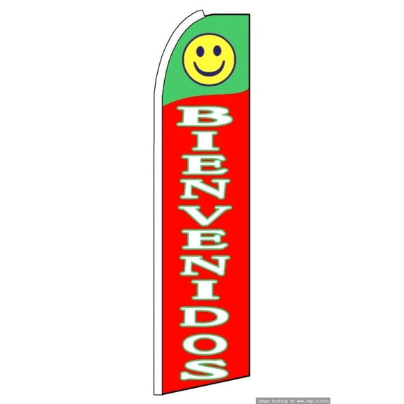 Bienvenidos Swooper flag Without Pole Advertisement /Business Flags | Feather Flag |
