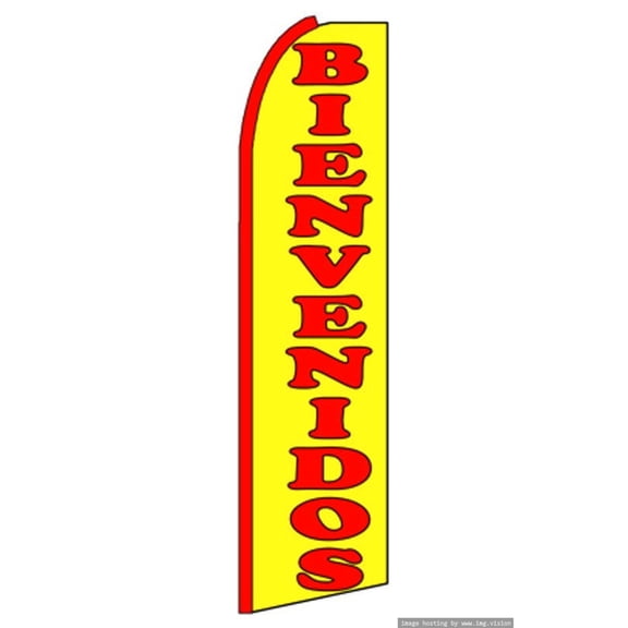 Bienvenidos Swooper flag Without Pole Advertisement /Business Flags | Feather Flag |