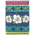 thumbnail image 1 of Bienvenue Magnolia Stainglass Flag Garden Flag, 1 of 1