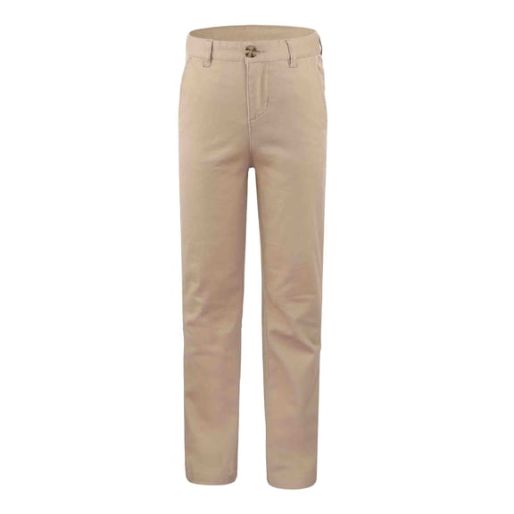 Bienzoe Boy's Cotton Adjustable Waist School Uniforms Pants Khaki 7