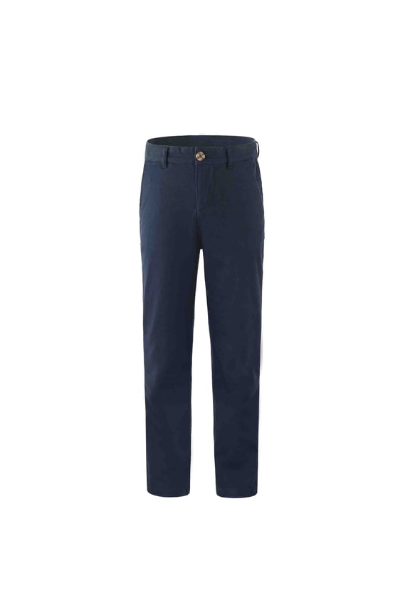 Boy's Cotton Adjustable Waist School Uniforms Pants Navy 7
