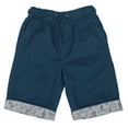 thumbnail image 1 of Bienzoe Boy's Cotton Twill Elastic Waist Shorts Navy Size 16, 1 of 6
