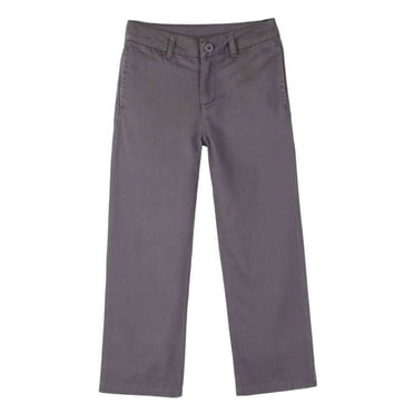 Bienzoe Boy's School Uniforms Adjust Waist Pants Grey 14