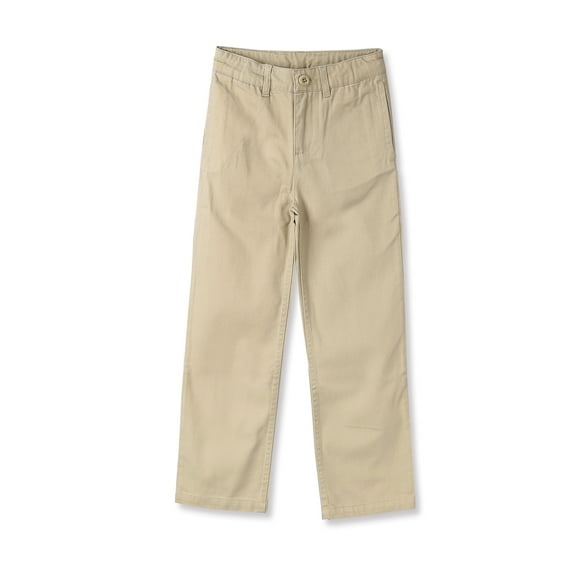 Bienzoe Boy's School Uniforms Adjust Waist Pants Khaki 14