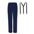 thumbnail image 1 of Bienzoe Boy's School Uniforms Adjustable Waist Pants Suspender Pack Navy 5, 1 of 7