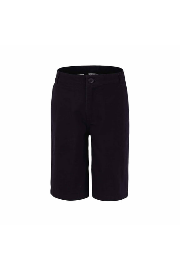 Boy's School Uniforms Flat Front Bermuda Shorts Black 5