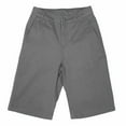 thumbnail image 1 of Bienzoe Boy's School Uniforms Flat Front Bermuda Shorts Grey 5, 1 of 3