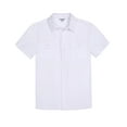 thumbnail image 1 of Bienzoe Boys Button Up Shirt: Short Sleeve Kids Dress Collared Shirts Two Pockets White 16, 1 of 9