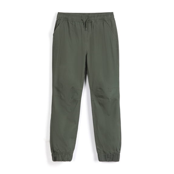 Bienzoe Boys Chino Cotton Pants: Kids Stretch Elastic Waist - Casual Outdoor Daily Wear Teal Size 7