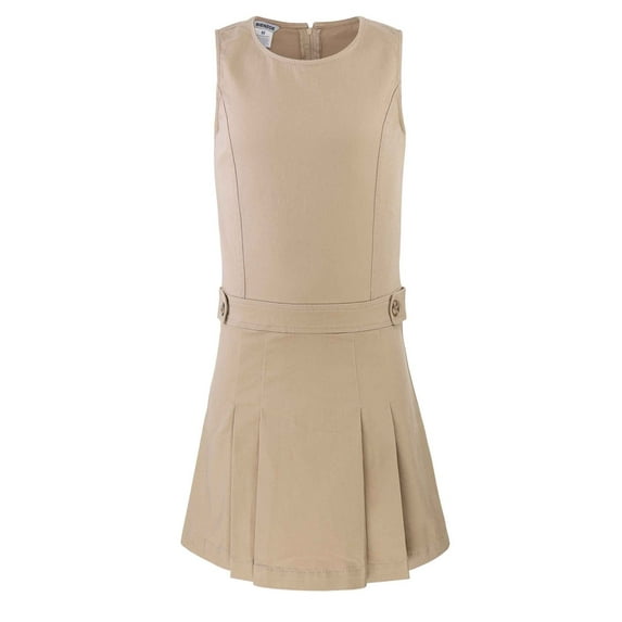 Bienzoe Girl's A Line Sleeveless Jumper Dress