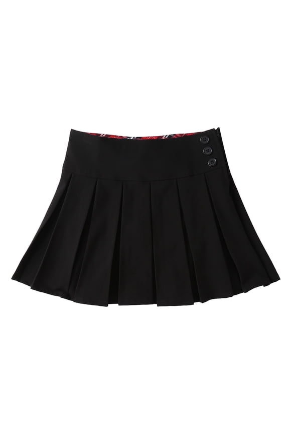 Girl's Classical Pleated School Uniform Dance Skirt Black 18