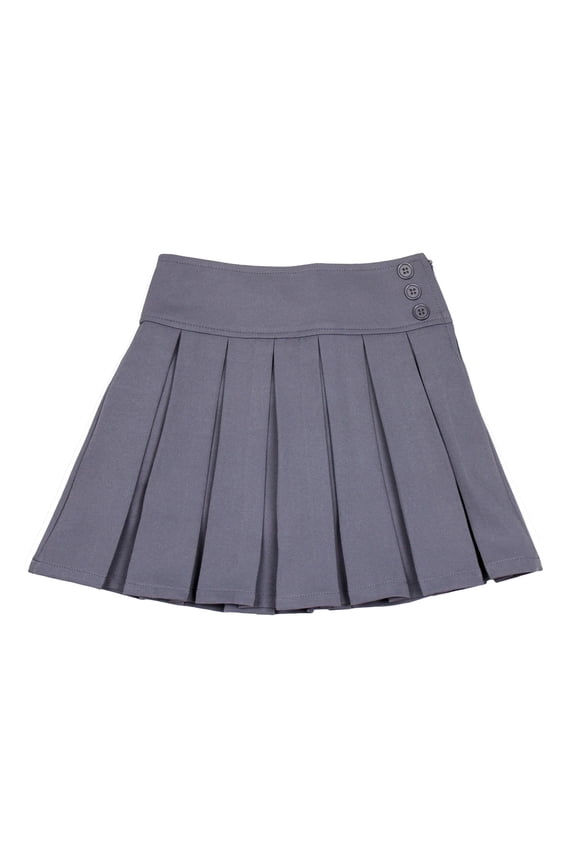 Girl's Classical Pleated School Uniform Dance Skirt Grey Size 7