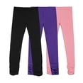 thumbnail image 1 of Bienzoe Girl's Cotton Stretch School Uniform 3 Leggings Pack-G 6, 1 of 7