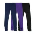 thumbnail image 1 of Bienzoe Girl's Cotton Stretch School Uniform 3 Leggings Pack-K 12, 1 of 7