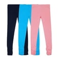 thumbnail image 1 of Bienzoe Girl's Knit Cotton Stretch School Uniform 3 Leggings Pack D 4, 1 of 5