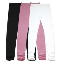 Bienzoe Girl's Knit Cotton Stretchy School Uniform 3 Leggings Pack S16