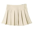 thumbnail image 1 of Bienzoe Girl's Pleated Hem School Uniform Skirt Khaki 6, 1 of 3