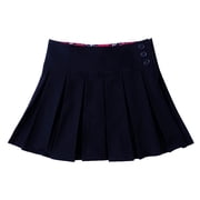 Bienzoe Girls Pleated Hem School Uniform Skirt Navy 4