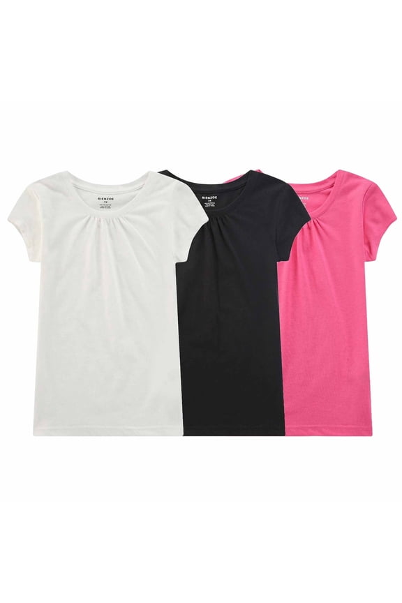 Girl's School Uniform Breathable Quick-Dry T-Shirt PackA 4/5