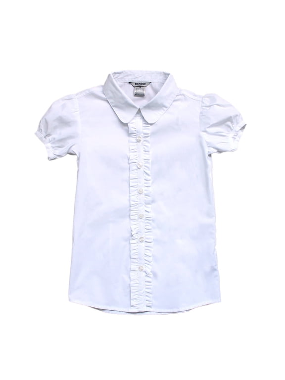 Girl's School Uniform Short Sleeve White Blouse M
