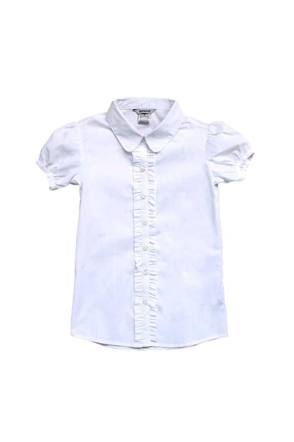 Girl's School Uniform Short Sleeve White Blouse M