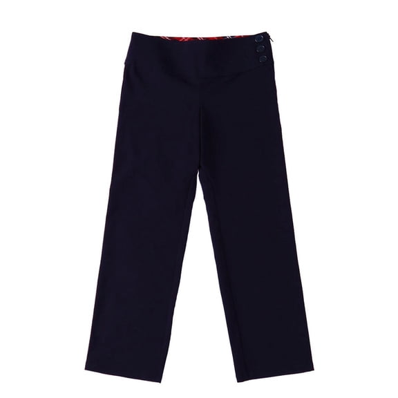 Bienzoe Girl's School Uniforms High Tech Durable Adjust Waist Pants Black 14