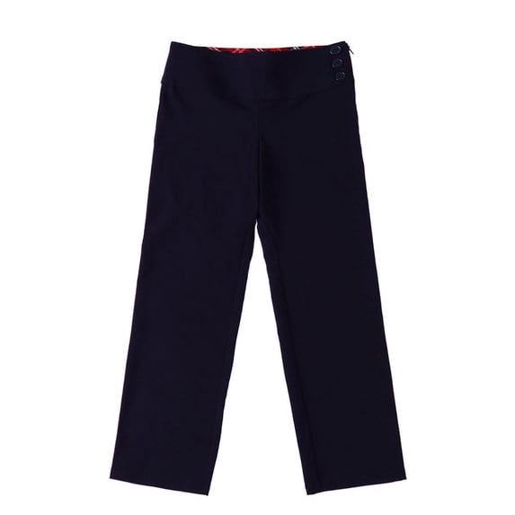 Bienzoe Girl's School Uniforms High Tech Durable Adjust Waist Pants Black 16