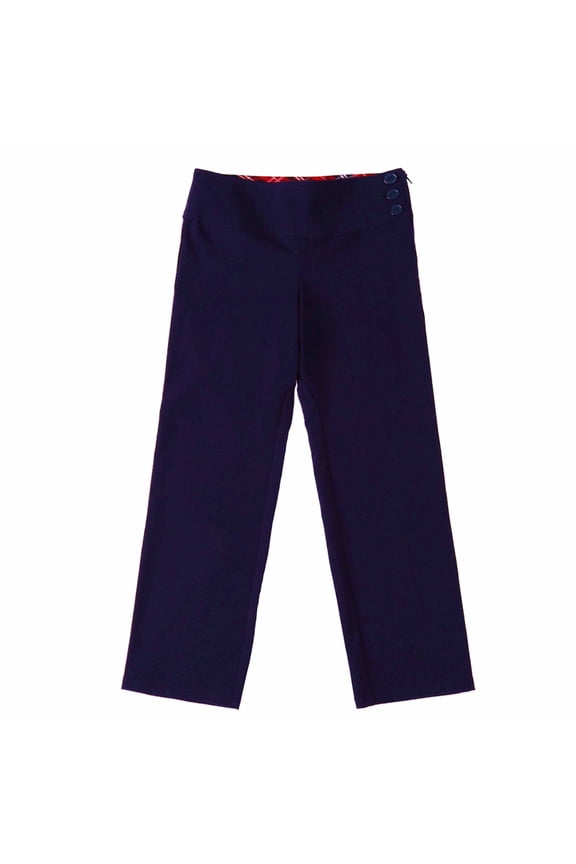 Girl's School Uniforms High Tech Durable Adjust Waist Pants Navy 12