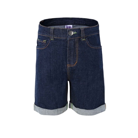 Bienzoe Girl's Soft Denim High Waist Stretchy Jeans Navy Shorts Size 10
