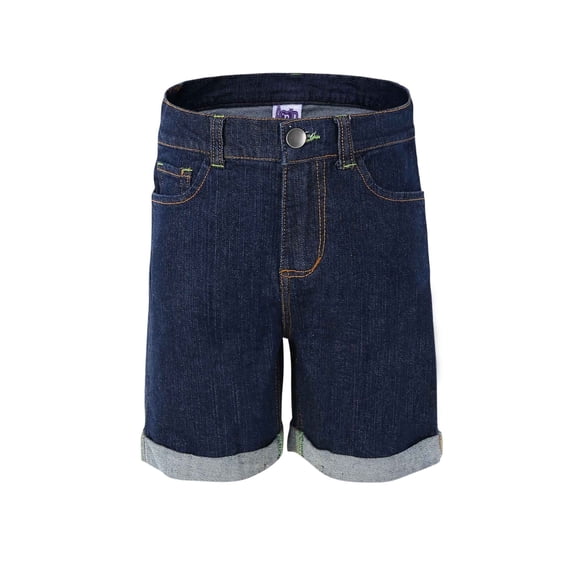 Bienzoe Girl's Soft Denim High Waist Stretchy Jeans Navy Shorts Size 10