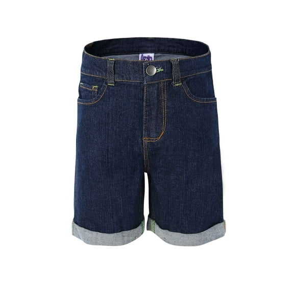 Bienzoe Girl's Soft Denim High Waist Stretchy Jeans Navy Shorts Size 10