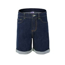 Bienzoe Girl's Soft Denim High Waist Stretchy Jeans Navy Shorts Size 10